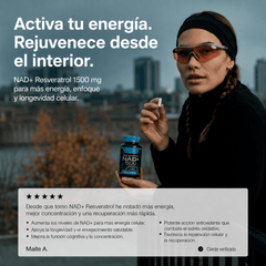 NAD+ RESVERATROL PREMIUM | Más Energía, Vitalidad Diaria y Retrasa el Envejecimiento - FOCUSFOCUS