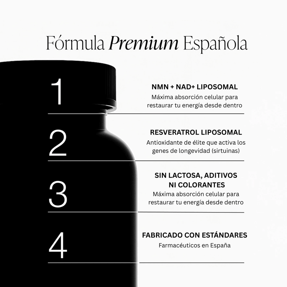 NAD+ RESVERATROL PREMIUM | Más Energía, Vitalidad Diaria y Retrasa el Envejecimiento - FOCUSFOCUS