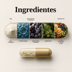NAD+ RESVERATROL PREMIUM | Más Energía, Vitalidad Diaria y Retrasa el Envejecimiento - FOCUSFOCUS