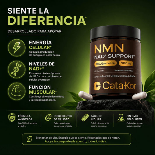 NMN - NAD+SUPPORT 4 en 1 | TMG quercetina - FOCUSFOCUS